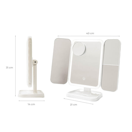 Lúmina Reflejo — Espejo LED de Aumento Tríptico